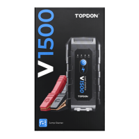 TOPDON V1500 portátil 6 protecciones de seguridad integradas multifunción batería de emergencia Booster banco de energía arrancador de batería de coche para bricolaje