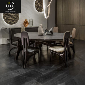 Meubles de <span class=keywords><strong>haute</strong></span> qualité Dongguan fabriqués sur mesure OEM/ODM pour villa, salon, <span class=keywords><strong>table</strong></span> de salle à manger ronde de luxe moderne en <span class=keywords><strong>chêne</strong></span> <span class=keywords><strong>massif</strong></span> - Product Image 1