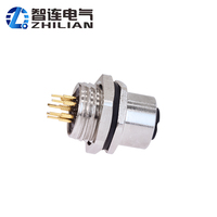 Conector de Sensor para Equipos de Prueba de la Industria Automotriz M12, Enchufe Hembra Impermeable para Interiores IP67, M12F5-S-F-04-A 4A