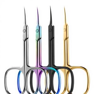 Tijeras para Cutículas de Belleza, Acero Inoxidable, Hoja Recta Afilada, Pinza Fina para Recortar Cejas, Pestañas, Piel Seca, Herramientas de Manicura - Product Image 1
