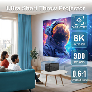 Projecteur intelligent pour home cinéma, projecteur natif 1080P à ultra courte focale, rapport 0,6:1, 900 lumens ANSI, Android 14, WiFi 6, correction automatique de l'offset - Product Image 3