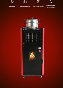 24KW Freestanding Hydro Pellet <b>Stove</b> with Large Water Heating Eco-Friendly - Product Image 3