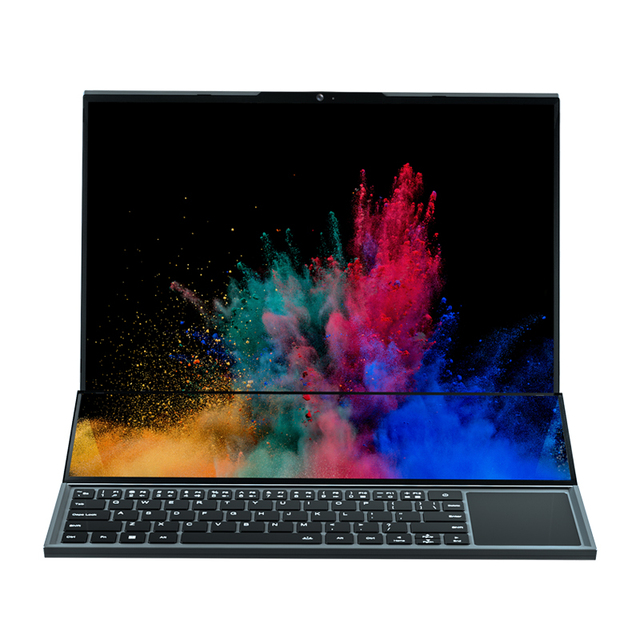 New Factory Custom 16"+14" Dual Screen Metal Laptop Intel Core I9-10885H 2K Display English Wireless 1TB SSD 16GB DDR4 RAM