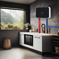 Chauffe-eau électrique sans réservoir intelligent à économie d'énergie 220-240V 3500W, commande tactile, affichage numérique, pour la maison et l'hôtel