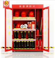 AS-170 armoire de rangement en métal pour équipement de lutte contre l'incendie avec casque, extincteur, etc.