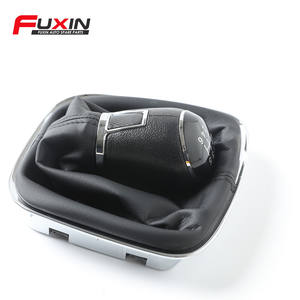 Pomo de palanca de cambios de cuero FUXIN de 5 y 6 velocidades para Volkswagen Polo 6C 2015 2018 - Product Image 4