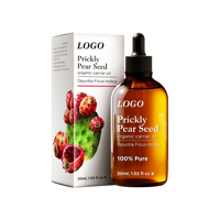Huile de graines de cactus 100% naturelle et biologique avec acide hyaluronique pour éclaircir les cheveux, la peau, le visage et les ongles, 30 ml, pour tous types de peau