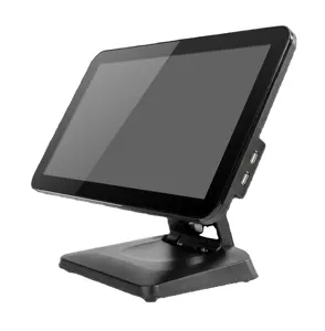 Factory Price 15.6" Touch Screen Foldable POS System Cash Register EPOS LED8/VFD220/11.6" 2nd Display Retail/Restaurant Checkout