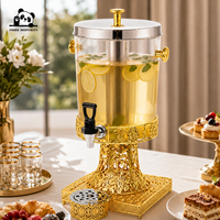 Distributeur de boissons commercial en acier inoxydable doré avec tube à glace pour buffet, mariage, vente en gros