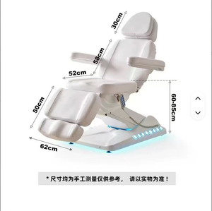 Hot Selling <b>Electric</b> Beauty Bed PU Leather White 3 Motor Built-In Headrest Salon Furniture Commercial Use For Beauty Salon - Product Image 3