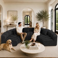 Canapé modulaire 6 pièces pour animaux de compagnie, canapé nuage en forme de U pour salon familial