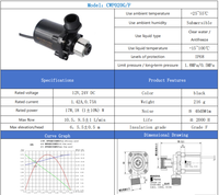 Pompa Booster Submersible DC Brushless 12V Tahan Suhu Tinggi dan Tahan Lama IP68 untuk Sirkulasi Air Panas