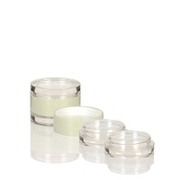 Double face transparent étui liquide fard à paupières conteneur pot de rouge à lèvres pour femme à mettre de la poudre brillante
