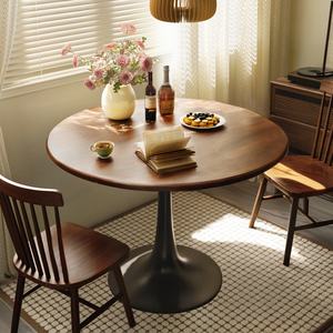 طاولات طعام زهور التوليب معاد تدويرها من خشب الصنوبر ريفي حديث معدني اسكندنافي طقم طعام من الرخام طاولات أثاث غرفة الطعام - Product Image 2