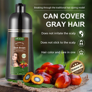 Shampoo colorant pour <span class=keywords><strong>cheveux</strong></span> Mokeru, huile de Batana naturelle 3 en 1, vente en gros OEM, shampooing colorant brun foncé pour la coloration à domicile, hommes et femmes - Product Image 4