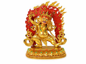 Statue de Bouddha Vajrapani en laiton doré faite à la main, sculpture bouddhiste tibétaine, figurine de divinité féroce, <span class=keywords><strong>d</strong></span>écoration <span class=keywords><strong>d</strong></span>'autel de temple - Product Image 1
