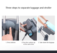 Poussette et valise multifonctionnelles pour enfants, tendance, imperméables et résistantes à l'usure, avec siège de transport et coffre