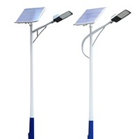 Lampe solaire de rue 40W, ensemble complet avec batterie lithium LiFePo4 externe sous panneau solaire pour utilisation en extérieur