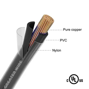 Venta al por mayor 6 4 3 2 1 Awg 1/0 2/0 3/0 4/0 de un solo núcleo de cobre puro TW THW Nylon recubierto de PVC Cable de construcción de THHN THHW