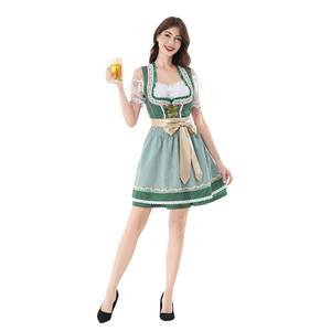 Wholesale Women Adult Halloween Traditional German Dirndl Dress Suits and Dresses Performance Costume Polyester - Product Image 2