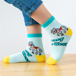 Calcetines tobilleros transpirables para niños y niñas, medias de tubo con dibujos de princesa de hielo, de 0 a 6 años, venta al por mayor, 5 pares - Product Image 5