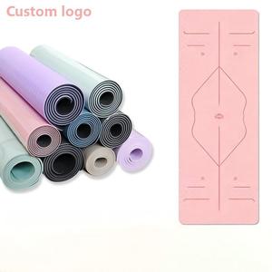 Tapete de Yoga Ecológico de Doble Capa TPE, Antideslizante, 6mm/8mm, para Ejercicio y Fitness, con Impresión de Logotipo Personalizado, Venta Directa de Fábrica - Product Image 1