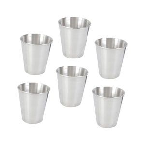 Verres à boire en métal premium incassables de 280 ml, empilables, durables, en acier inoxydable, pour bière (vente en gros) - Product Image 1