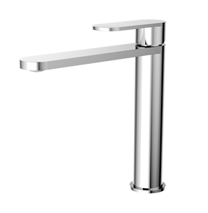 Grifo Mezclador de Lavabo de Palanca Larga con Manija Plana, Acabado Plateado Cepillado/Gris Metálico/Dorado Champaña, Montaje Giratorio 360° en Cubierta, Baño Moderno, Fabricación OEM - Product Image 3