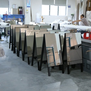 Outdoor Portable Sign Board Mirrored Stainless Steel A-<b>frame</b> Signage Floor Signs Stand Pavement Sidewalk a <b>Frame</b> Sign - Product Image 6