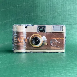 Factory Low MOQ Single Use Disposable Film Camera With Flash Transparent Plastic Cover