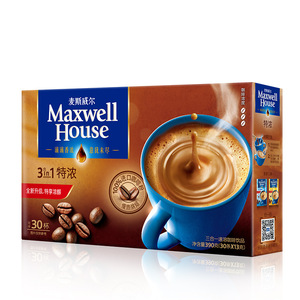 <span class=keywords><strong>Café</strong></span> Instantané <span class=keywords><strong>Maxwell</strong></span> Espresso 30 Bar Trois-en-Un, Nouilles Moelleuses aux Saveurs Chocolat et Sucre, Goût Amer, Boîte de 390g - Product Image 1