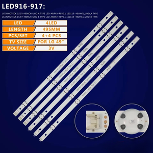 Barra de luz de retroiluminación de Tv <span class=keywords><strong>LG</strong></span> Innoteck 15.5y 49inch-uhd A/B tipo Led-<span class=keywords><strong>array</strong></span>-rev0.1 para 49UH601V 49UH620V 49UH603V 49LH5700 570V - Product Image 2