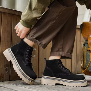 Nuevas botas de senderismo para hombre, botas de otoño para hombre, zapatos informales para caminar al aire libre, botas de senderismo antideslizantes para exteriores, zapatillas de cuero de moda - Product Image 5