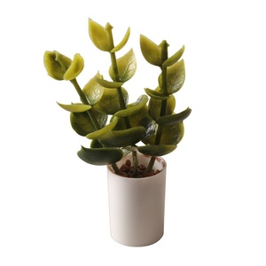Modèle miniature Mini artificiel en pot en plastique bricolage jouet <span class=keywords><strong>maison</strong></span> de poupée accessoires plante <span class=keywords><strong>verte</strong></span> bonsaï - Product Image 5