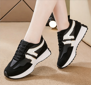 Sneakers Gan da <span class=keywords><strong>Donna</strong></span>, Nuova Collezione Autunnale, Versatili, Leggere, con Lacci, Tomaia in PU, Suola in EVA, Fodera in Rete, Bianche, con Suola Spessa - Product Image 3