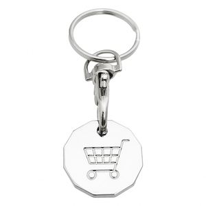 Porte-clés jeton de chariot de courses personnalisé en gros - Product Image 1