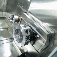 Tour CNC YH52ST à double broche et double tourelle, avec banc rigide en fonte, pour composants d'arbre automobile et usinage de métaux