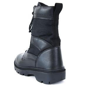 TSb0811 Bottes noires pour hommes, bottes longues en cuir, semelle en caoutchouc - Product Image 3