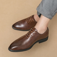 Nouvelles Chaussures Habillées de Luxe en Cuir pour Hommes 2026 – Confortables, Pointues, Idéales pour les Occasions Sociales, Noires, Décontractées ou de Mariage