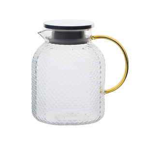 Bouilloire froide en écailles de <span class=keywords><strong>poisson</strong></span> à haute teneur en borosilicate Bouilloire froide de grande capacité Jus d'<span class=keywords><strong>eau</strong></span> blanche froide Pot de cravate - Product Image 1