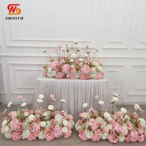 Chemin de table floral artificiel en gros pour mariage, arrangement de rangées pour décoration de mariage - Product Image 2