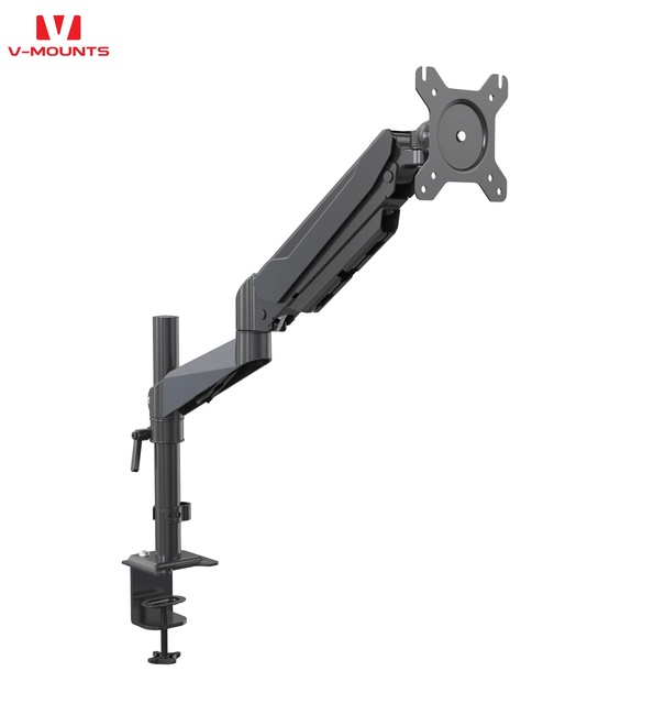 V-mounts Adjustable Single Computer Screen Holder 8KG Load Capacity for 15"-32" Screens Home Office Desktop Use Optional Stock