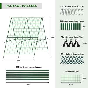 Grille de concombre à cadre pliable, utilisée pour le support de plantation de légumes de jardin de lit, grille de jardin - Product Image 2