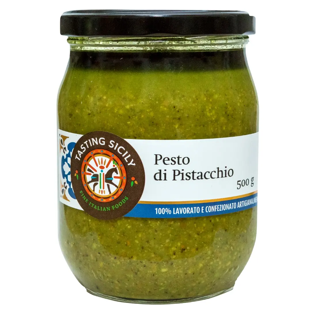 Çin'de yapılan en iyi kalite İtalya fıstık Pesto 65% kavanoz 500g pişirme