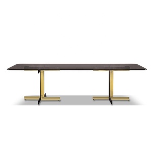Luxury Big Size <strong>White</strong> Marble Oval <strong>Dining</strong> <strong>Table</strong> <strong>Set</strong> with Stainless Steel Legs - Product Image 6