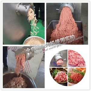 Hachoir à <span class=keywords><strong>viande</strong></span> congelée en acier inoxydable - Hachoir industriel 3HP avec verrou de sécurité et trémie, pour la transformation du bœuf, du porc et de la volaille - Product Image 3