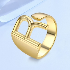 Merryshine Women Jewelry Customization Gold Adjustable Alphabet <strong>Initial</strong> Letter <strong>Rings</strong> - Product Image 5