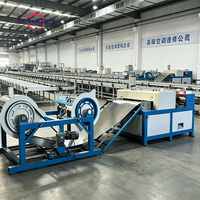 Línea de Producción Automática de Ductos HVAC de 15 m/min, Línea de Formación de Ductos de Metal de 3 Láminas, HVAC Automotriz de Tres Ductos y 3 Líneas