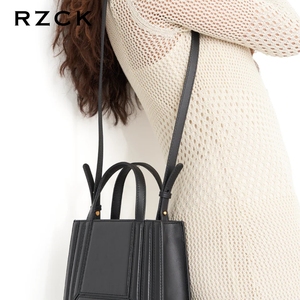 Bolso de Mano RZCK con Costuras en Color de Contraste, Diseño Geométrico Multicolor, Bolso Cruzado Diagonal Plegado, Nuevo en 2026 - Product Image 2