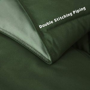 3PC màu xanh lá cây Nữ Hoàng Kích thước <span class=keywords><strong>Comforter</strong></span> thiết lập tất cả các mùa đảo ngược xuống thay thế <span class=keywords><strong>Comforter</strong></span> với hai shams chần Duvet chèn - Product Image 4